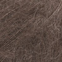 Close-up of brown lace yarn