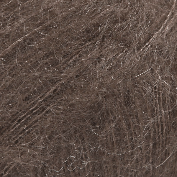 Close-up of brown lace yarn