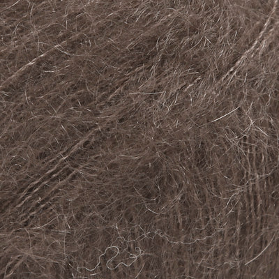 Close-up of brown lace yarn