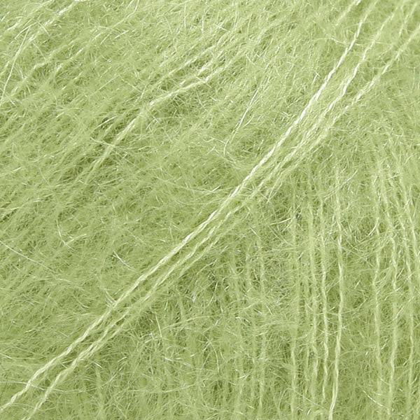 Close-up of yellow green lace yarn