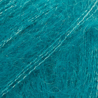 Close-up of teal lace yarn