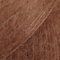 Close-up of reddish brown lace yarn
