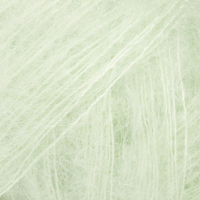 Close-up of pale mint lace yarn