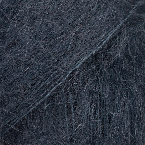 Close-up of dark blue lace yarn