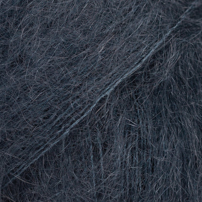 Close-up of dark blue lace yarn