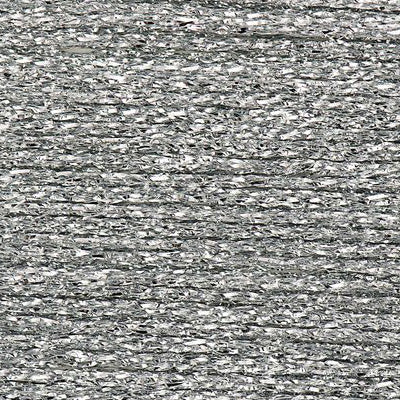 Close up of silver metallic yarn