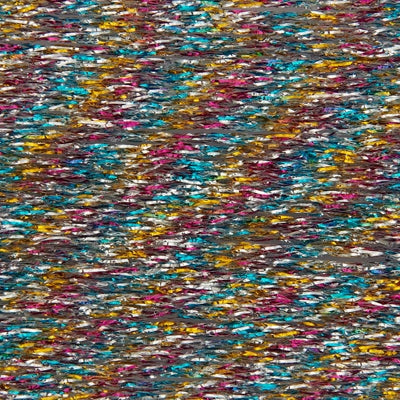 Close up of multicoloured metallic yarn