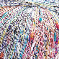 Close-up of multicolored textured yarn