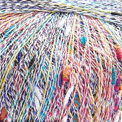 Close-up of multicolored textured yarn