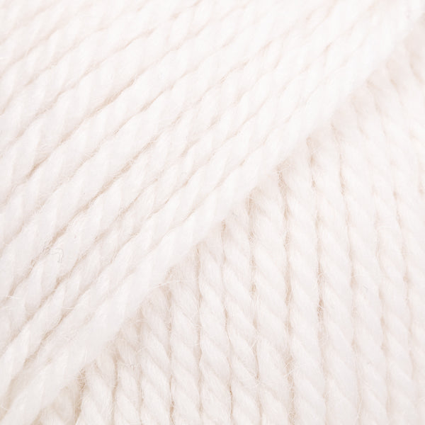 Close-up of a ball of white yarn