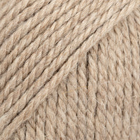 Close-up of heathered beige yarn 