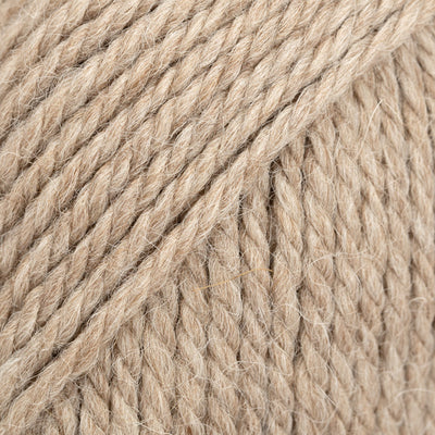 Close-up of heathered beige yarn 