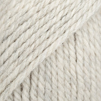 Close-up of heathered light grey yarn