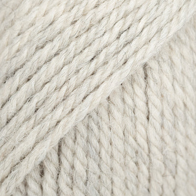 Close-up of heathered light grey yarn