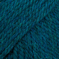 Close-up of teal blue heathered yarn