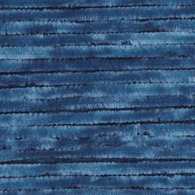 Close-up of blue yarn with a fuzzy texture