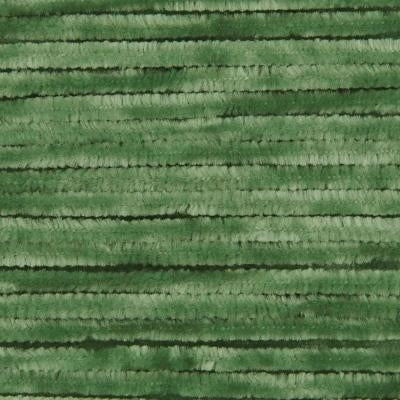 Close-up of green yarn with a fuzzy texture