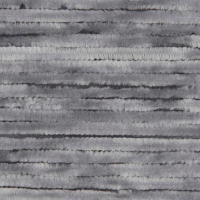 Close-up of grey yarn with a fuzzy texture