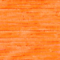 Close up of bright orange chenille yarn