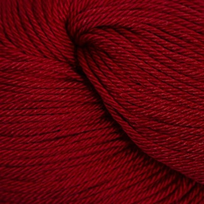 Close-up of deep red yarn 
