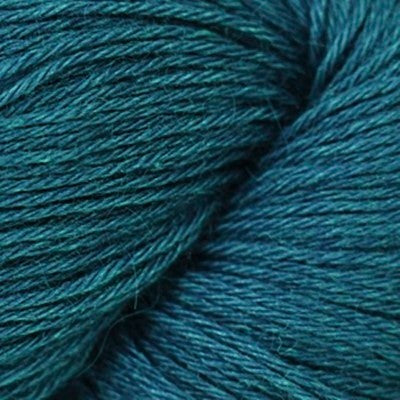 Close-up of deep teal yarn 