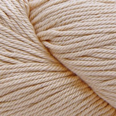 Close-up of pale peach yarn 
