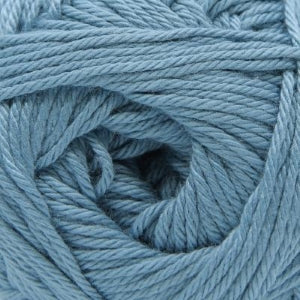 Close-up of a ball of blue yarn
