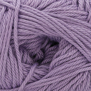 Close-up of solid light purple yarn.