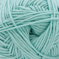 Close-up of light aqua yarn ball