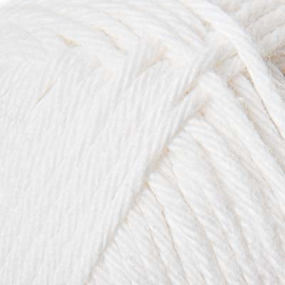 Close-up of a ball of white yarn 