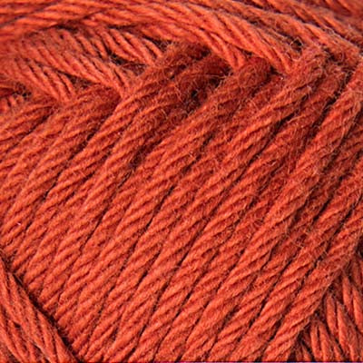 Close-up of dark orange yarn 