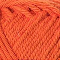 Close-up of bright orange yarn ball
