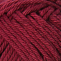Close-up of dark red yarn 