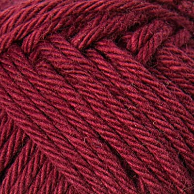 Close-up of dark red yarn 