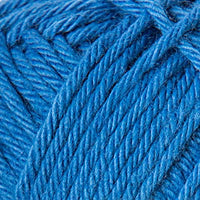 Close-up of bright blue yarn ball