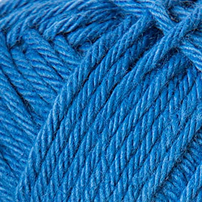 Close-up of bright blue yarn ball