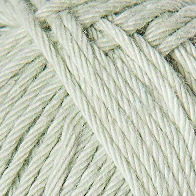 Close-up of pale mint green yarn