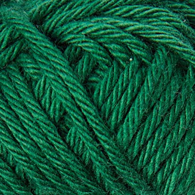 Close-up of a ball of emerald green yarn
