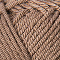 Close-up of light brown yarn 