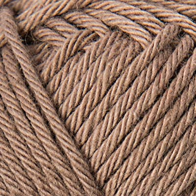 Close-up of light brown yarn 
