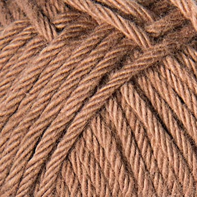 Close-up of light brown yarn 