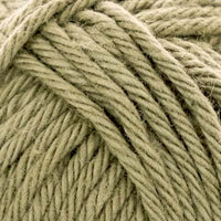 Close-up of a ball of sage green yarn