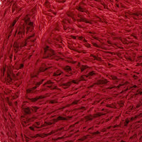 Close up of textured red yarn 