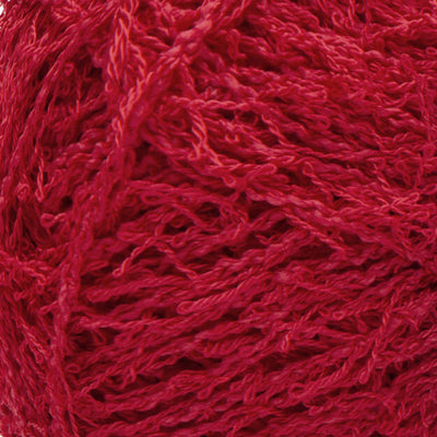 Close up of textured red yarn 