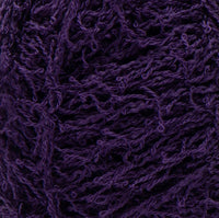 Close up of textured black purple yarn 