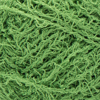 Close up of textured green yarn 