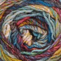 close up of multicoloured yarn