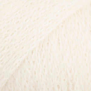 Close-up of a ball of white yarn