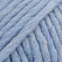 Close-up of light blue yarn 