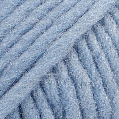 Close-up of light blue yarn 